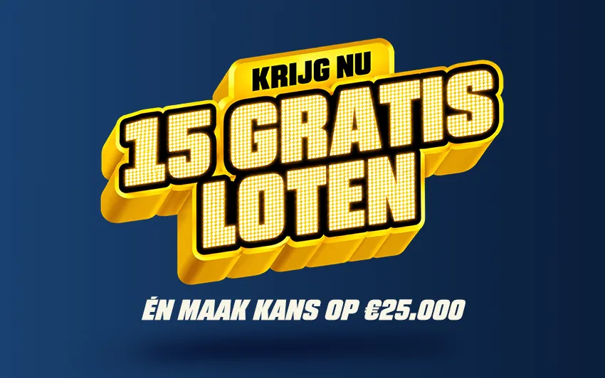 Aankondiging voor 15 gratis Eurojackpot-loten en kans op 25000 euro